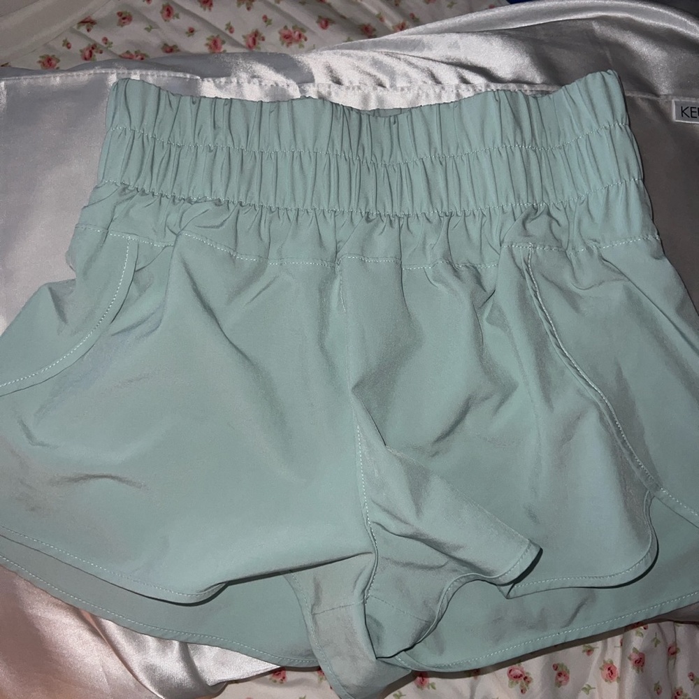 Mint green athletic shorts